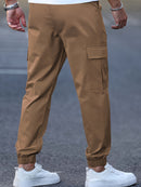 Men's Cargo Pants - Non-Stretch Fabric with Multiple Utility Pockets, Adjustable Drawstring Waist, All-Season Casual Pants for Everyday & Formal Outfits - Ideal Gift for Men (Birthday/Christmas) - Machine Washable, Versatile
