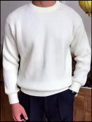 Men's Knit Sweater Autumn/Winter 2025 New Round Neck Pullover Casual Fashion Top