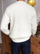 Men's Knit Sweater Autumn/Winter 2025 New Round Neck Pullover Casual Fashion Top