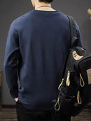 Iron Genghis & Forward Bull Men's Casual Long Sleeve T-Shirt - Relaxed Fit Round Neck, "Originals" Letter Print, Machine Washable,, Plus Size Available