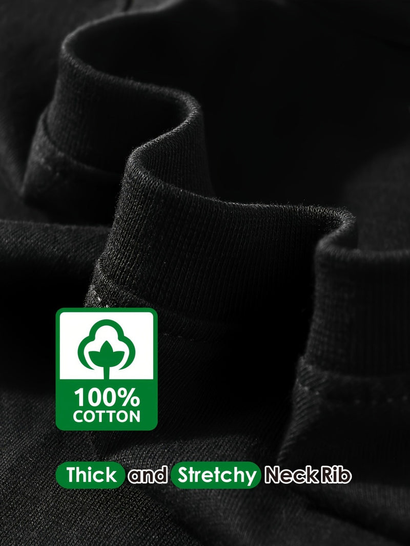 Iron Genghis & Forward Bull Men's Casual Long Sleeve T-Shirt - Relaxed Fit Round Neck, "Originals" Letter Print, Machine Washable,, Plus Size Available