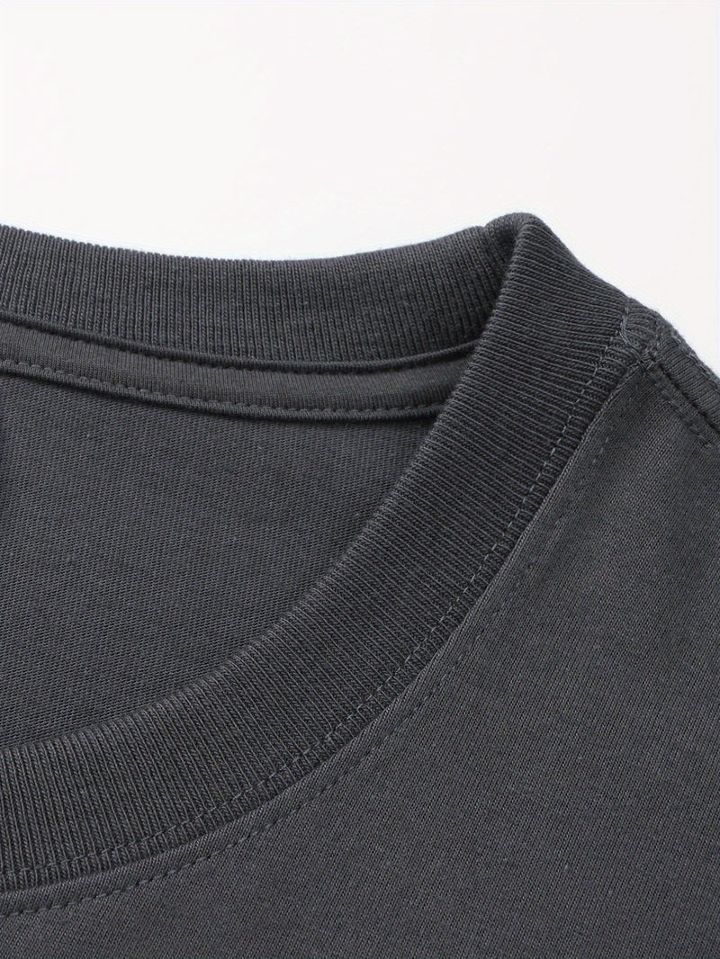 Iron Genghis & Forward Bull Men's Casual Long Sleeve T-Shirt - Relaxed Fit Round Neck, "Originals" Letter Print, Machine Washable,, Plus Size Available