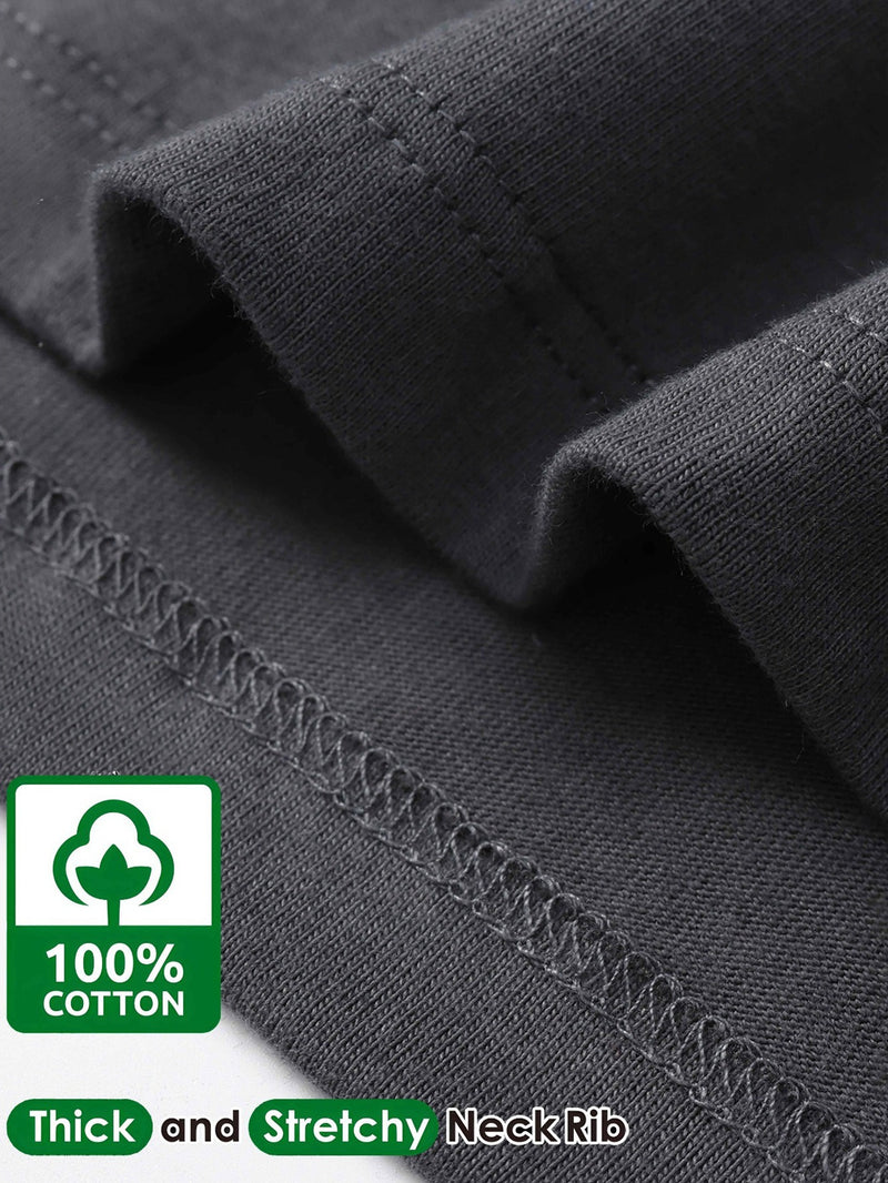 Iron Genghis & Forward Bull Men's Casual Long Sleeve T-Shirt - Relaxed Fit Round Neck, "Originals" Letter Print, Machine Washable,, Plus Size Available