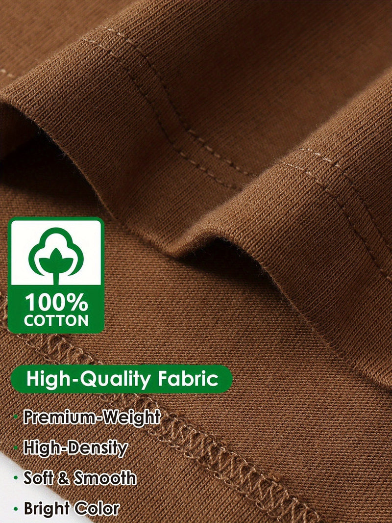 Iron Genghis & Forward Bull Men's Casual Long Sleeve T-Shirt - Relaxed Fit Round Neck, "Originals" Letter Print, Machine Washable,, Plus Size Available