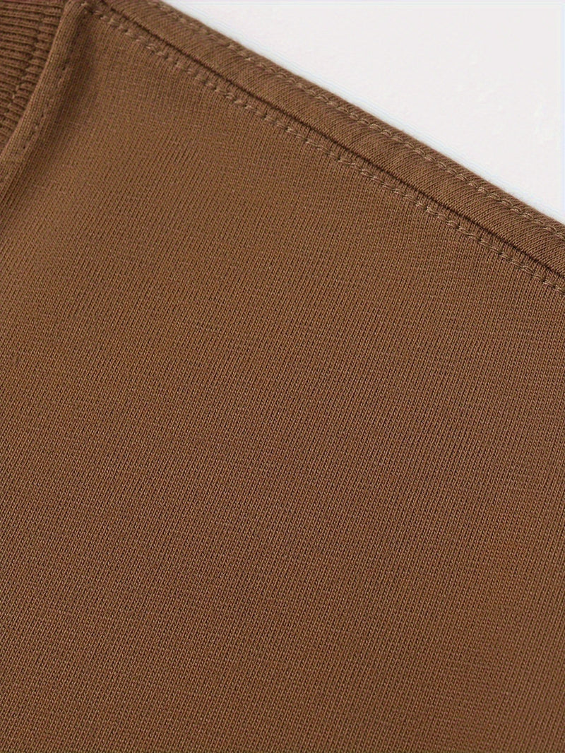 Iron Genghis & Forward Bull Men's Casual Long Sleeve T-Shirt - Relaxed Fit Round Neck, "Originals" Letter Print, Machine Washable,, Plus Size Available