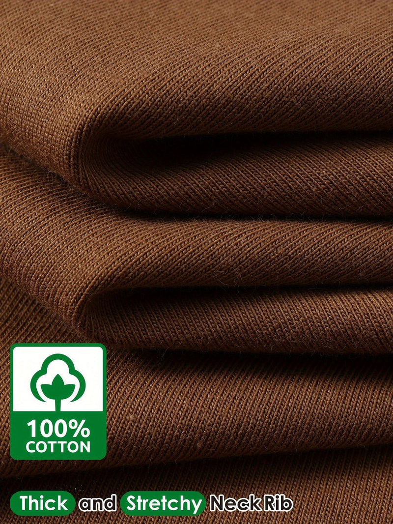 Iron Genghis & Forward Bull Men's Casual Long Sleeve T-Shirt - Relaxed Fit Round Neck, "Originals" Letter Print, Machine Washable,, Plus Size Available