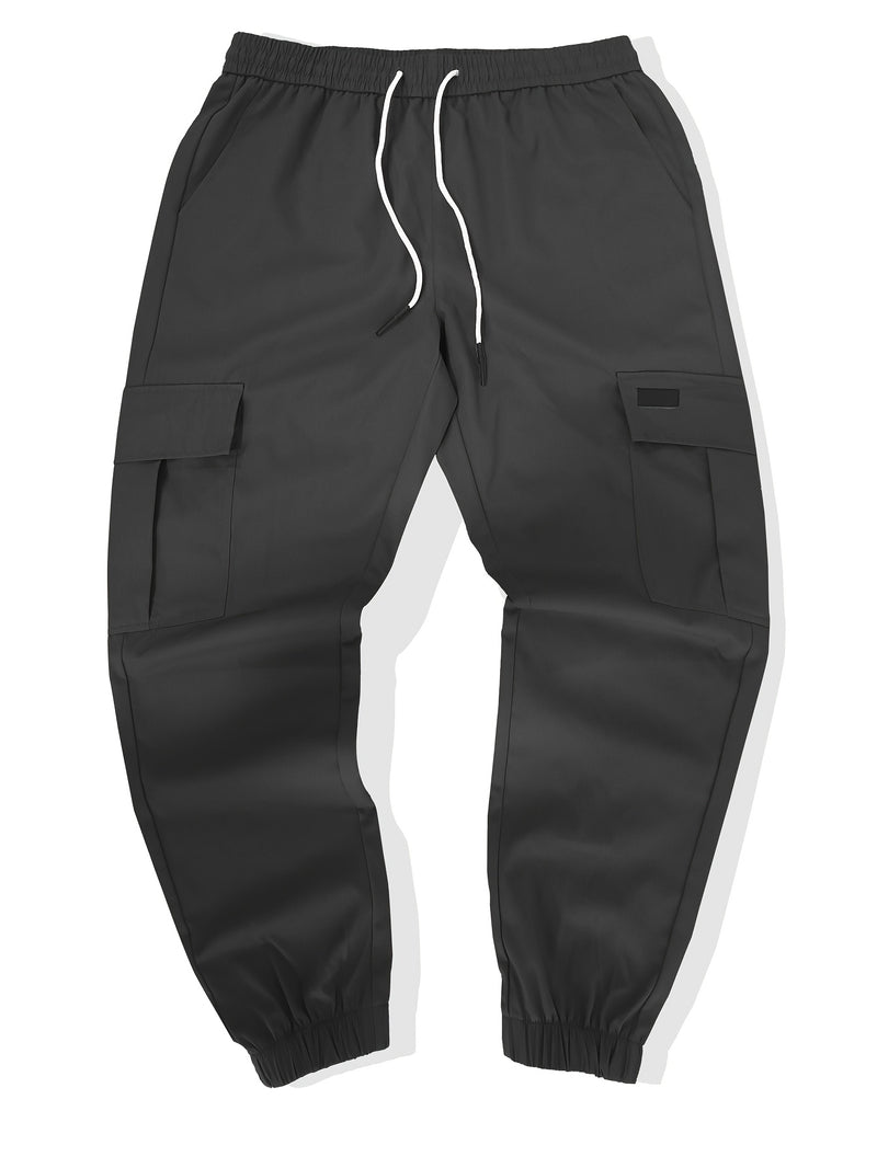 Men's Cargo Pants - Non-Stretch Fabric with Multiple Utility Pockets, Adjustable Drawstring Waist, All-Season Casual Pants for Everyday & Formal Outfits - Ideal Gift for Men (Birthday/Christmas) - Machine Washable, Versatile