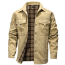 Men's Classic Bomber Jacket - Non-Stretch Jacket with Button Front Closure, All-Season Business casual & Everyday Outerwear Coat for Office, Formal Events, Leisure Activities - Machine Washable