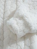 1pc Solid Color Plush Stand Collar Zipper Sweater - Soft Warm Breathable Loose Fit Long Sleeve Casual Sweatshirt with Embroidery, Hand Washable for Casual Attire & Layering, Cozy Winter Outfits