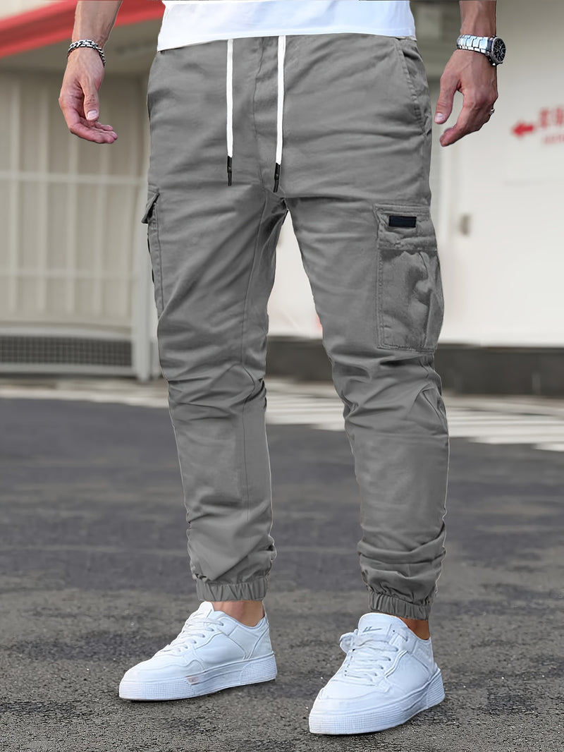 Men's Cargo Pants - Non-Stretch Fabric with Multiple Utility Pockets, Adjustable Drawstring Waist, All-Season Casual Pants for Everyday & Formal Outfits - Ideal Gift for Men (Birthday/Christmas) - Machine Washable, Versatile