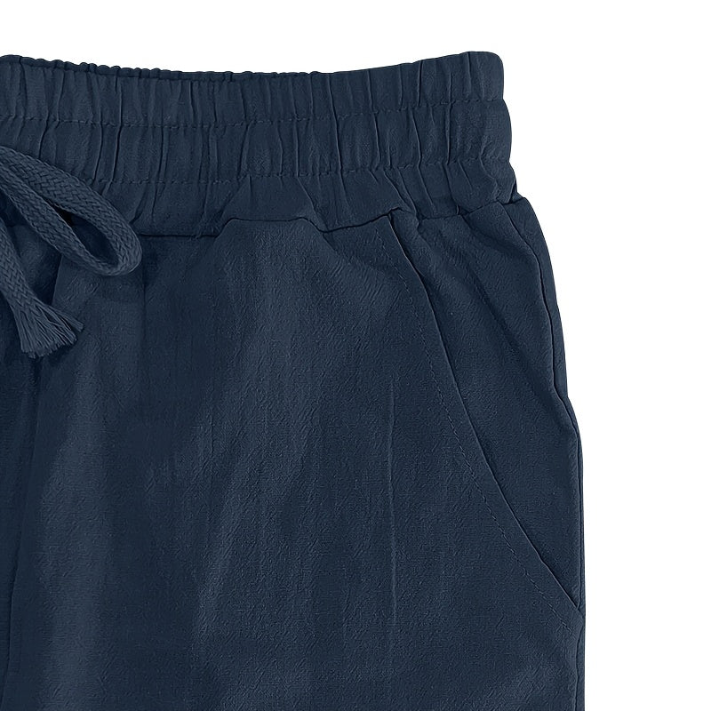 Men's Casual Linen Pants | Relaxed Fit with Drawstring Waist | 95% Linen, 5% Polyester | Breathable & Stylish for Indoor Gatherings, Outdoor Activities, and Golf | All-Season Wear | Beige Color, Versatile Clothing | Minimalis