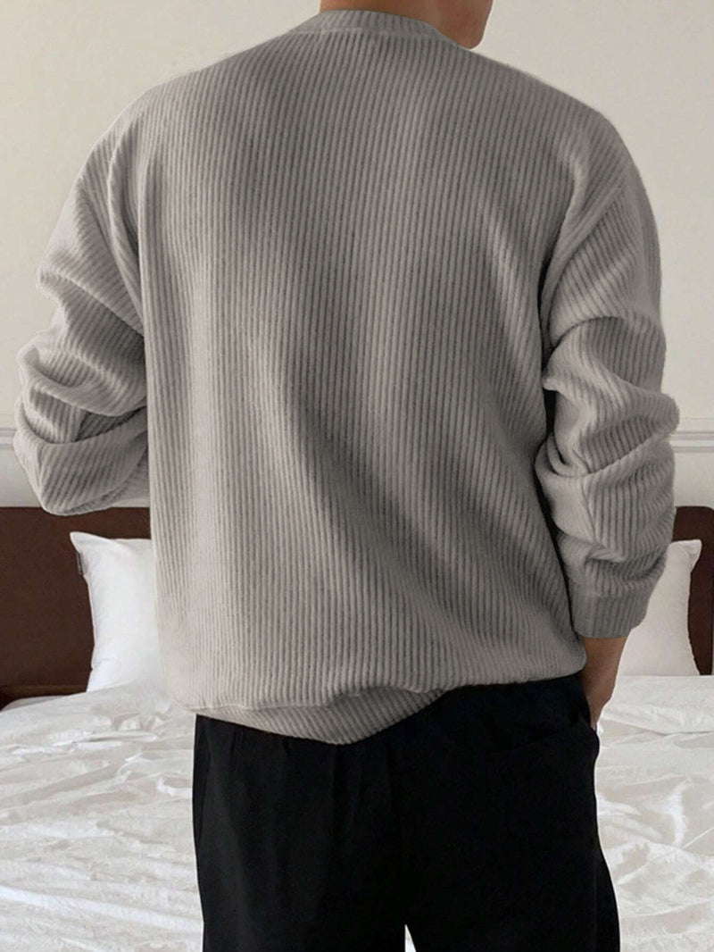 Men's Knit Sweater Autumn/Winter 2025 New Round Neck Pullover Casual Fashion Top