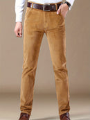 Men's Slim-Fit Straight-Leg Pants - All-Season Formal & Casual Trousers, Machine Washable Office & Everyday Pants for Men - Elegant Brown, Versatile Trousers, Sleek Design, Highquality Finish, Stylish Trousers, Business Attir