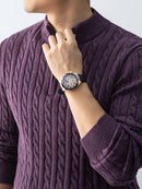 Men'S New Cable-Knit Pullover with a Zip Collar, Suitable for Autumn And Winter, Made with Thick Warm Velvet, Perfect for Layering Or Wearing Alone, a Must-Have for Casual Versatility, Sweater For Men, Men Winter Pullover, Me