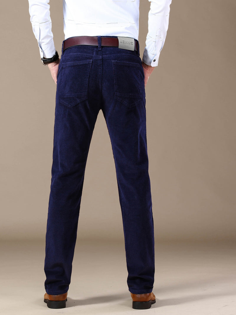 Men's Slim-Fit Straight-Leg Pants - All-Season Formal & Casual Trousers, Machine Washable Office & Everyday Pants for Men - Elegant Brown, Versatile Trousers, Sleek Design, Highquality Finish, Stylish Trousers, Business Attir