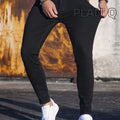 Men'S Black Casual Jeans, Stretchy Skinny Pants, Stylish Slim-Fit Tapered Trousers.