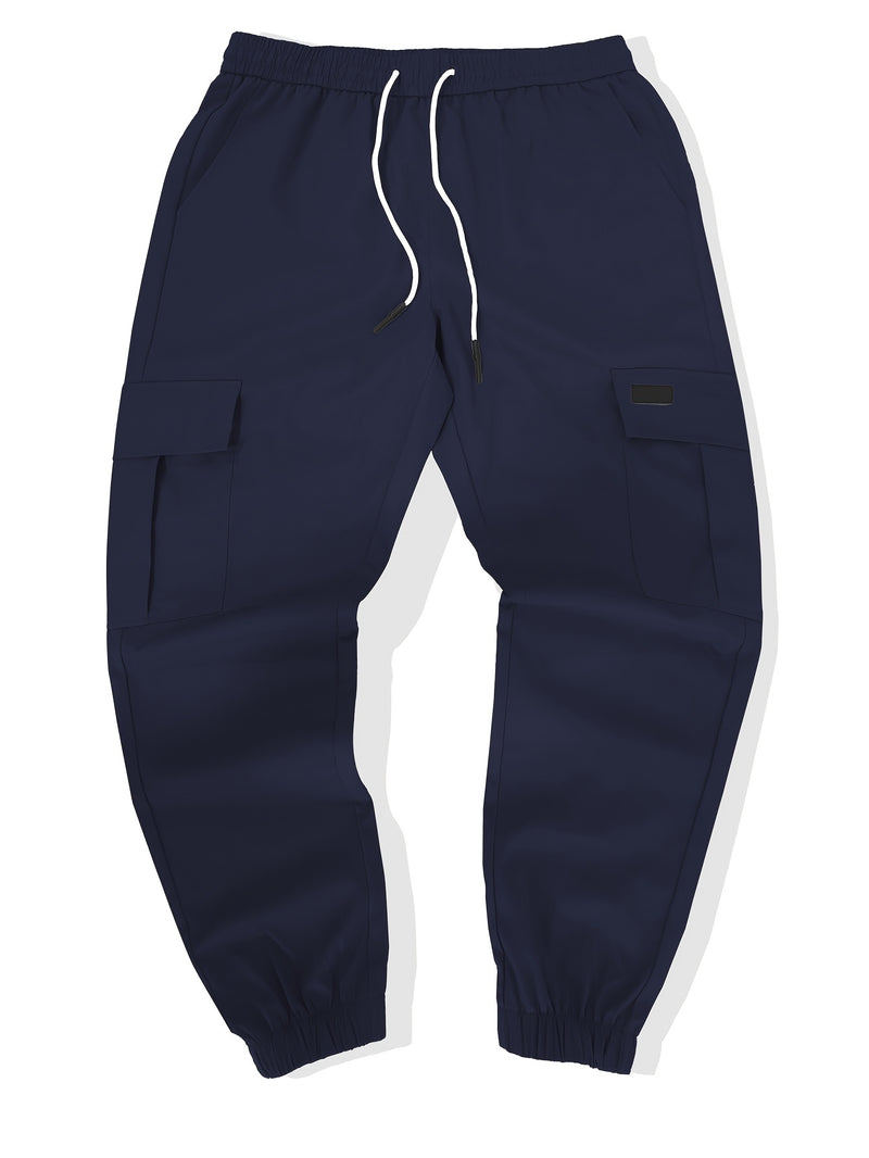 Men's Cargo Pants - Non-Stretch Fabric with Multiple Utility Pockets, Adjustable Drawstring Waist, All-Season Casual Pants for Everyday & Formal Outfits - Ideal Gift for Men (Birthday/Christmas) - Machine Washable, Versatile