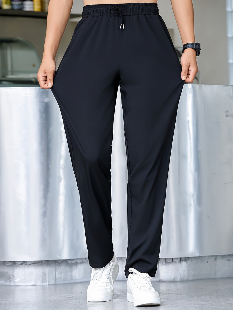 Men's Quick-Dry Athletic Pants - Breathable, Lightweight Casual Joggers with Drawstring Waist for All Seasons, Jogging Pants