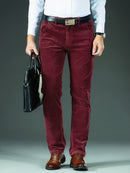 Men's Slim-Fit Straight-Leg Pants - All-Season Formal & Casual Trousers, Machine Washable Office & Everyday Pants for Men - Elegant Brown, Versatile Trousers, Sleek Design, Highquality Finish, Stylish Trousers, Business Attir