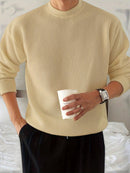 Men's Knit Sweater Autumn/Winter 2025 New Round Neck Pullover Casual Fashion Top