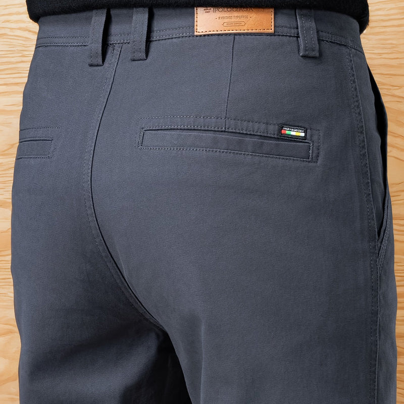 Men'S Business Casual Pants - Stretch Formal Trousers with Button Closure, Mid-Rise Office & Everyday Pants for Fall/Winter, Classic Black Formal & Everyday Attire - Durable Men'S Dress Pants, Business Casual Attire, Sleek De