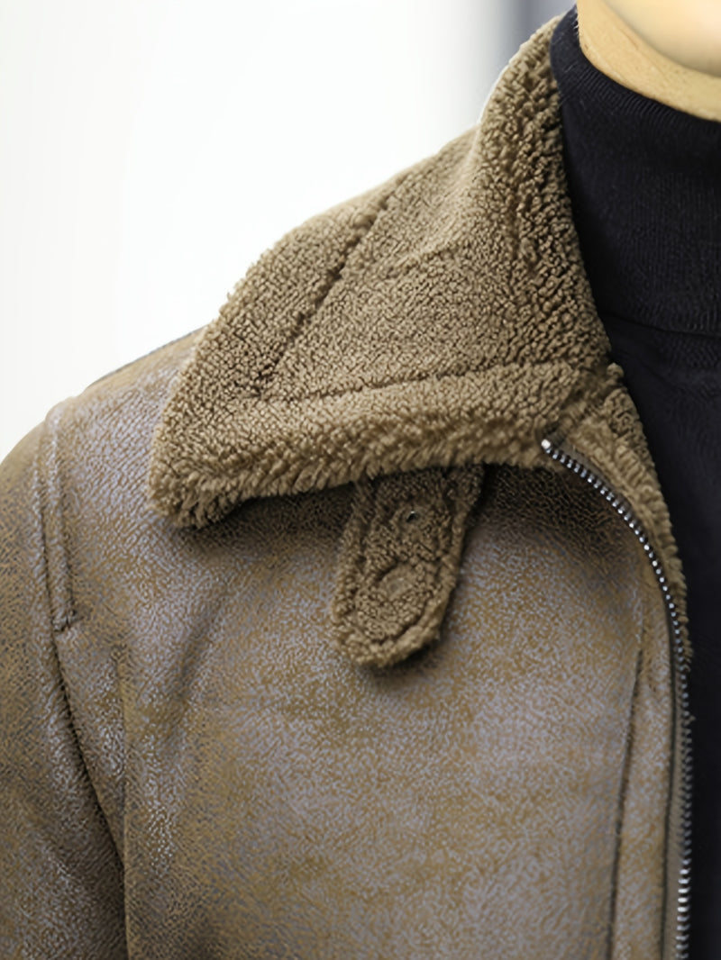 Casual Matte Brushed Jacket Men's Outerwear 9677