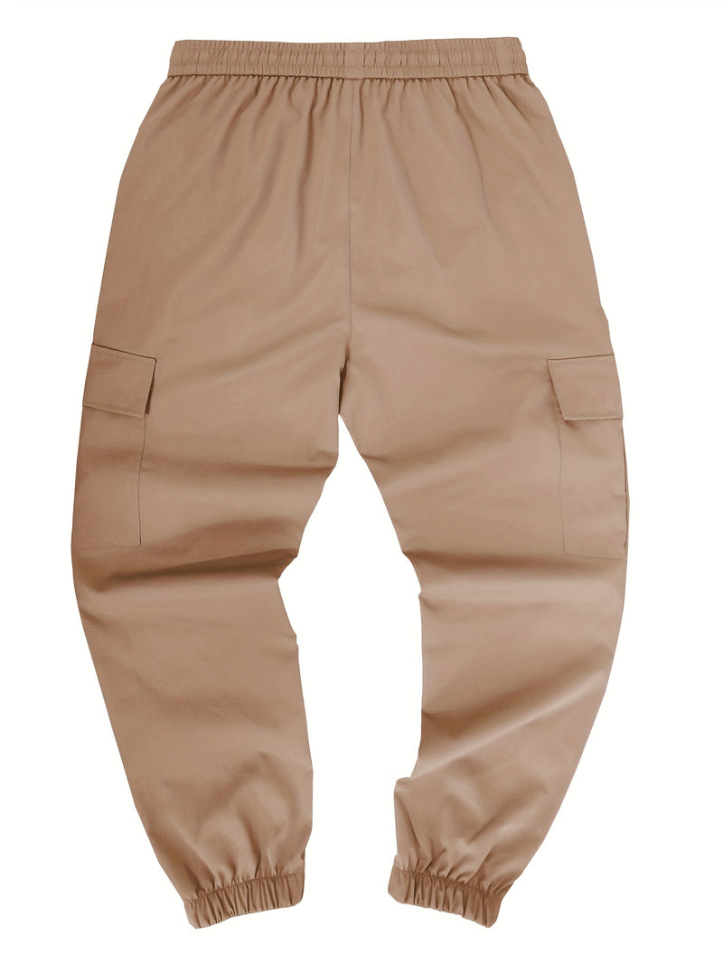 Men's Cargo Pants - Non-Stretch Fabric with Multiple Utility Pockets, Adjustable Drawstring Waist, All-Season Casual Pants for Everyday & Formal Outfits - Ideal Gift for Men (Birthday/Christmas) - Machine Washable, Versatile