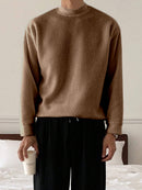 Men's Knit Sweater Autumn/Winter 2025 New Round Neck Pullover Casual Fashion Top