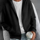 Men'S Full-Zip Hooded Sweatshirt - Full-Zip Front Closure, Navy Blue Athletic Jacket for Hiking, Running, Gym - All-Season Outdoor Sports Apparel with Adjustable Hood - Durable Casual Pullover for Everyday & Active Wear, Hiki