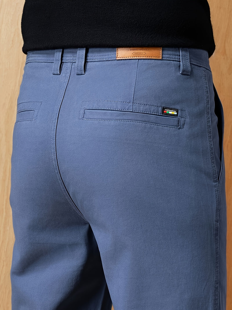 Men'S Business Casual Pants - Stretch Formal Trousers with Button Closure, Mid-Rise Office & Everyday Pants for Fall/Winter, Classic Black Formal & Everyday Attire - Durable Men'S Dress Pants, Business Casual Attire, Sleek De