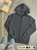 Men'S Full-Zip Hooded Sweatshirt - Full-Zip Front Closure, Navy Blue Athletic Jacket for Hiking, Running, Gym - All-Season Outdoor Sports Apparel with Adjustable Hood - Durable Casual Pullover for Everyday & Active Wear, Hiki