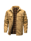 Men's Classic Bomber Jacket - Non-Stretch Jacket with Button Front Closure, All-Season Business casual & Everyday Outerwear Coat for Office, Formal Events, Leisure Activities - Machine Washable