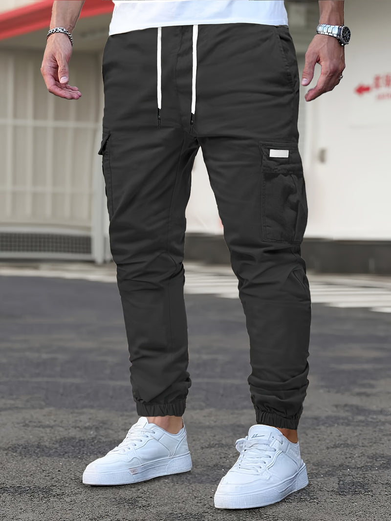 Men's Cargo Pants - Non-Stretch Fabric with Multiple Utility Pockets, Adjustable Drawstring Waist, All-Season Casual Pants for Everyday & Formal Outfits - Ideal Gift for Men (Birthday/Christmas) - Machine Washable, Versatile