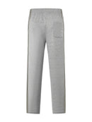 Men'S Casual Striped Straight-Leg Joggers - Loose Fit, Lightweight Polyester, Black & White Vertical Stripes, Pockets, Perfect for Casual Attire, Relaxed Fit Pants | Modern Striped Pants | Lightweight Fabric