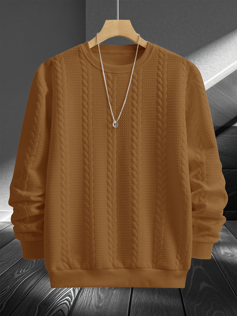 Men'S Casual Crew Neck Sweatshirt - Geometric Pattern, Long Sleeve, Loose Fit, Drawstring Hem, Light Gray, Streetwear Style, Comfortable Pullover for Casual Attire, Sweater Hoodie, Men'S Sweatshirt, White Sweater Men, Men'S W