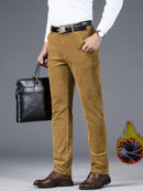 Men's Slim-Fit Straight-Leg Pants - All-Season Formal & Casual Trousers, Machine Washable Office & Everyday Pants for Men - Elegant Brown, Versatile Trousers, Sleek Design, Highquality Finish, Stylish Trousers, Business Attir