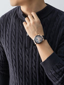 Men'S New Cable-Knit Pullover with a Zip Collar, Suitable for Autumn And Winter, Made with Thick Warm Velvet, Perfect for Layering Or Wearing Alone, a Must-Have for Casual Versatility, Sweater For Men, Men Winter Pullover, Me