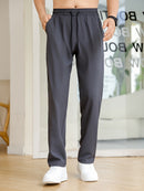 Men's Quick-Dry Athletic Pants - Breathable, Lightweight Casual Joggers with Drawstring Waist for All Seasons, Jogging Pants