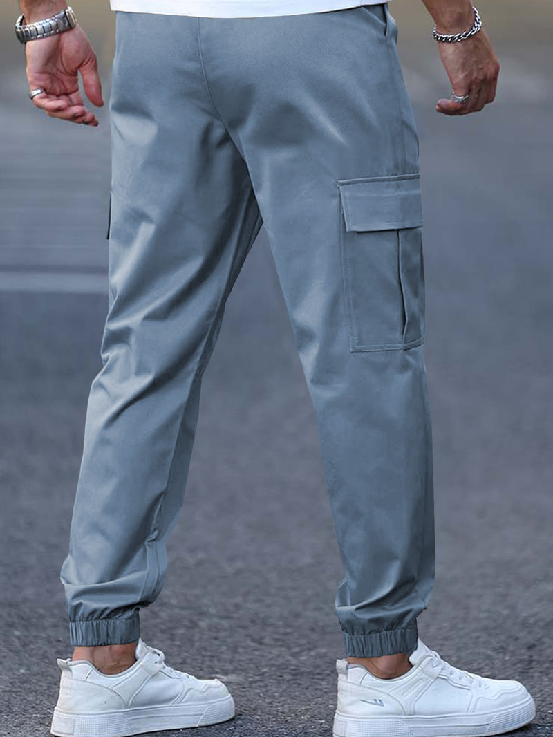 Men's Cargo Pants - Non-Stretch Fabric with Multiple Utility Pockets, Adjustable Drawstring Waist, All-Season Casual Pants for Everyday & Formal Outfits - Ideal Gift for Men (Birthday/Christmas) - Machine Washable, Versatile