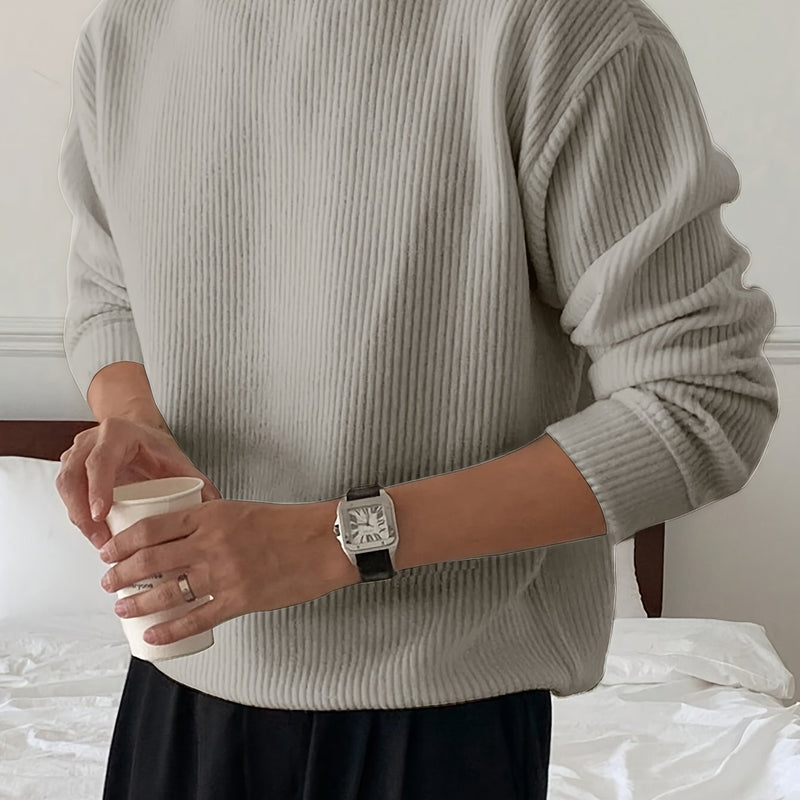 Men's Knit Sweater Autumn/Winter 2025 New Round Neck Pullover Casual Fashion Top