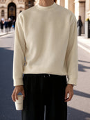 Men's Knit Sweater Autumn/Winter 2025 New Round Neck Pullover Casual Fashion Top