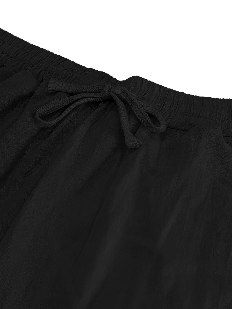 Men's Casual Linen Pants | Relaxed Fit with Drawstring Waist | 95% Linen, 5% Polyester | Breathable & Stylish for Indoor Gatherings, Outdoor Activities, and Golf | All-Season Wear | Beige Color, Versatile Clothing | Minimalis