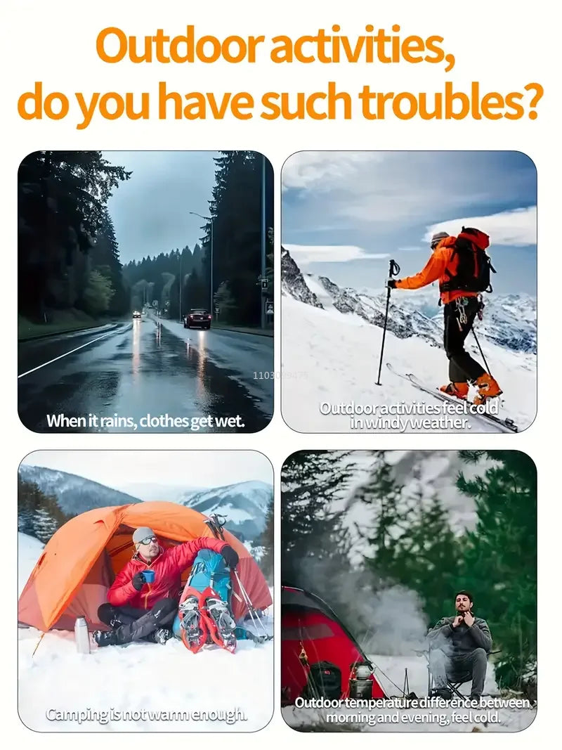 Heated Jackets Men Women 9/21/25 Areas Self Heating Jacket Winter Coat Vest Detachable Hood Heated Down Jacket Clothing Washed