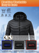 Heated Jackets Men Women 9/21/25 Areas Self Heating Jacket Winter Coat Vest Detachable Hood Heated Down Jacket Clothing Washed
