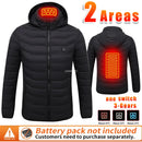 Heated Jackets Men Women 9/21/25 Areas Self Heating Jacket Winter Coat Vest Detachable Hood Heated Down Jacket Clothing Washed
