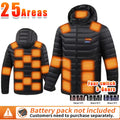 Heated Jackets Men Women 9/21/25 Areas Self Heating Jacket Winter Coat Vest Detachable Hood Heated Down Jacket Clothing Washed
