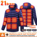 Heated Jackets Men Women 9/21/25 Areas Self Heating Jacket Winter Coat Vest Detachable Hood Heated Down Jacket Clothing Washed