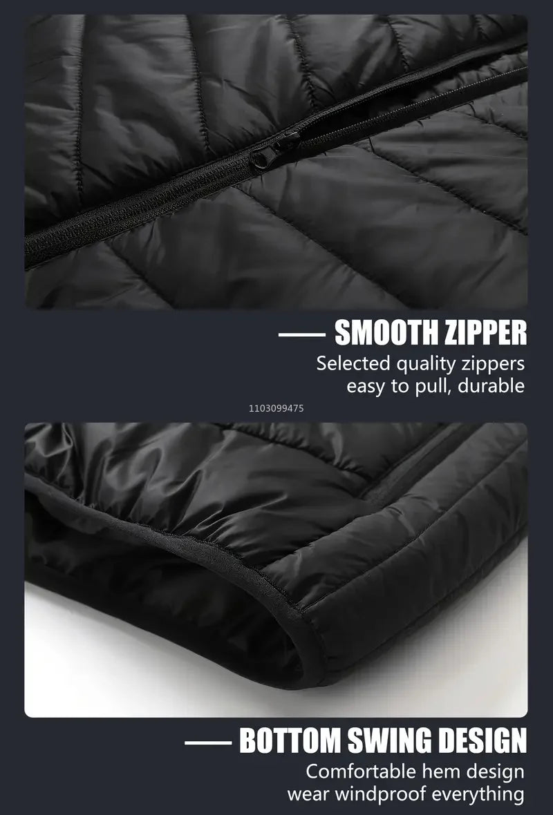 Heated Jackets Men Women 9/21/25 Areas Self Heating Jacket Winter Coat Vest Detachable Hood Heated Down Jacket Clothing Washed