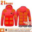 Heated Jackets Men Women 9/21/25 Areas Self Heating Jacket Winter Coat Vest Detachable Hood Heated Down Jacket Clothing Washed