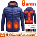 Heated Jackets Men Women 9/21/25 Areas Self Heating Jacket Winter Coat Vest Detachable Hood Heated Down Jacket Clothing Washed
